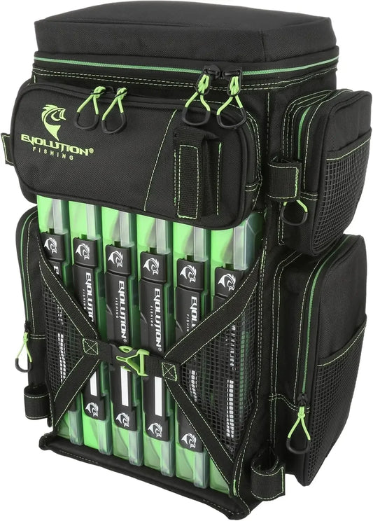 Drift Series 3700 Tackle Backpack with Rod Holders & QuikLatch Trays