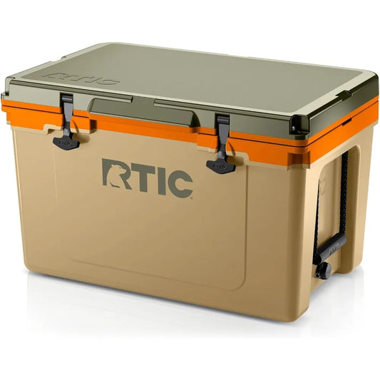 RTIC Ultra-Light 52 Quart Hard Cooler Insulated Portable Ice Chest Box for Beach, Drink, Beverage, Camping, Picnic, Fishing, Boat, Barbecue, 30% Lighter Than Rotomolded Cooler