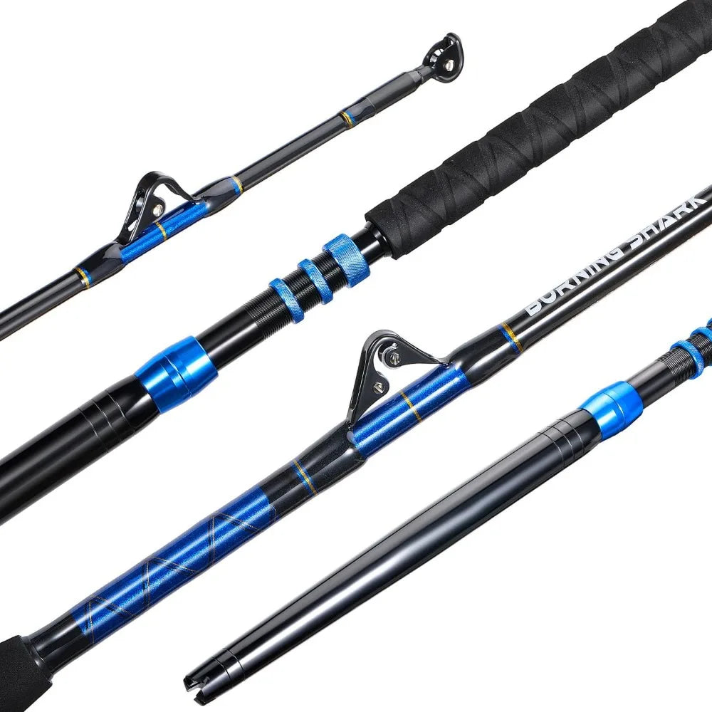 Offshore Heavy Bent/Straight Butt Trolling Rod with Roller Guides- 6'(80-120lb)
