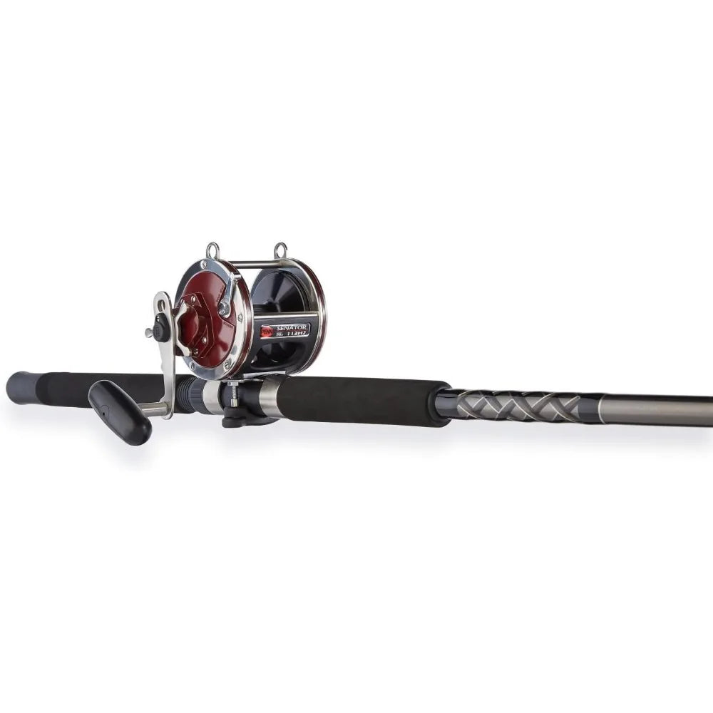 Penn Special Senator Fishing Rod and Reel Combo, 6.5 Feet, Black/Smoke/Red