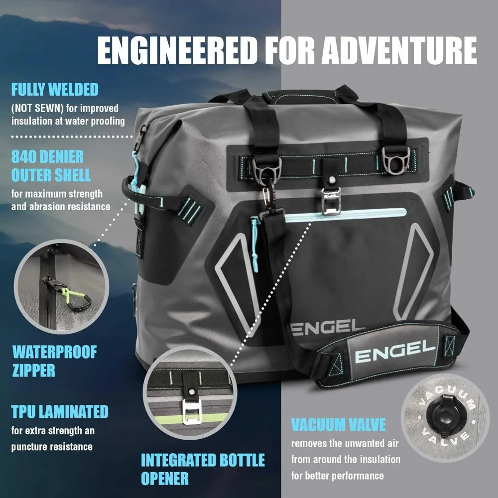 Engel HD30 High-Performance Soft Sided Tote Cooler - Durable, Leak-Proof, Portable Ice Chest for Camping, Fishing, Tailgating & Outdoor Activities - Long-Lasting Cold Retention